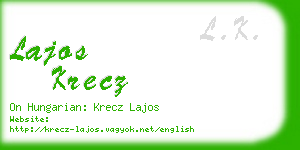 lajos krecz business card